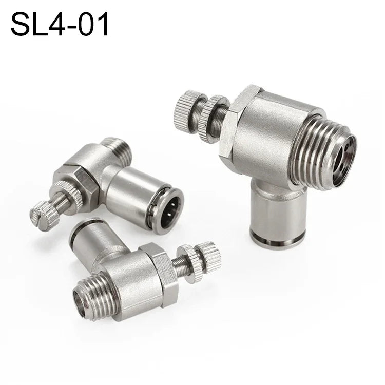 ข้อต่อวาล์วคันเร่งเกลียวตัวผู้ทองแดงชุบสังกะสี LAIZE, SL4-01, SL4-02, SL4-M5, SL6-01, SL6-02, SL6-03, SL6-04, SL6-M5, SL8-01, SL8-02, SL8-03, SL8-04, SL10-01, SL10-02, SL10-03, SL10-04, SL12-02, SL12-03, SL12-04