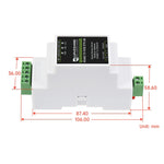 Waveshare เซิร์ฟเวอร์อนุกรม RS485 เป็น RJ45 แบบติดราง DIN พร้อมฟังก์ชัน POE, 23273