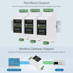 Waveshare เซิร์ฟเวอร์อนุกรม RS485 เป็น RJ45 แบบติดราง DIN พร้อมฟังก์ชัน POE, 23273