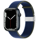 สายรัดไนลอนหัวเข็มขัดโลหะ สำหรับ Apple Watch Series 8&7 41 มม. / SE 2&6&SE&5&4 40 มม. / 3&2&1 38 มม. สำหรับ Apple Watch Ultra 49 มม. / Series 8&7 45 มม. / SE 2&6&SE&5&4 44 มม. / 3&2&1 42 มม.