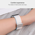 สายรัดไนลอนหัวเข็มขัดโลหะ สำหรับ Apple Watch Series 8&7 41 มม. / SE 2&6&SE&5&4 40 มม. / 3&2&1 38 มม. สำหรับ Apple Watch Ultra 49 มม. / Series 8&7 45 มม. / SE 2&6&SE&5&4 44 มม. / 3&2&1 42 มม.