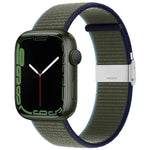 สายรัดไนลอนหัวเข็มขัดโลหะ สำหรับ Apple Watch Series 8&7 41 มม. / SE 2&6&SE&5&4 40 มม. / 3&2&1 38 มม. สำหรับ Apple Watch Ultra 49 มม. / Series 8&7 45 มม. / SE 2&6&SE&5&4 44 มม. / 3&2&1 42 มม.