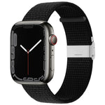 สายรัดไนลอนหัวเข็มขัดโลหะ สำหรับ Apple Watch Series 8&7 41 มม. / SE 2&6&SE&5&4 40 มม. / 3&2&1 38 มม. สำหรับ Apple Watch Ultra 49 มม. / Series 8&7 45 มม. / SE 2&6&SE&5&4 44 มม. / 3&2&1 42 มม.