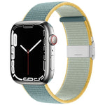 สายรัดไนลอนหัวเข็มขัดโลหะ สำหรับ Apple Watch Series 8&7 41 มม. / SE 2&6&SE&5&4 40 มม. / 3&2&1 38 มม. สำหรับ Apple Watch Ultra 49 มม. / Series 8&7 45 มม. / SE 2&6&SE&5&4 44 มม. / 3&2&1 42 มม.