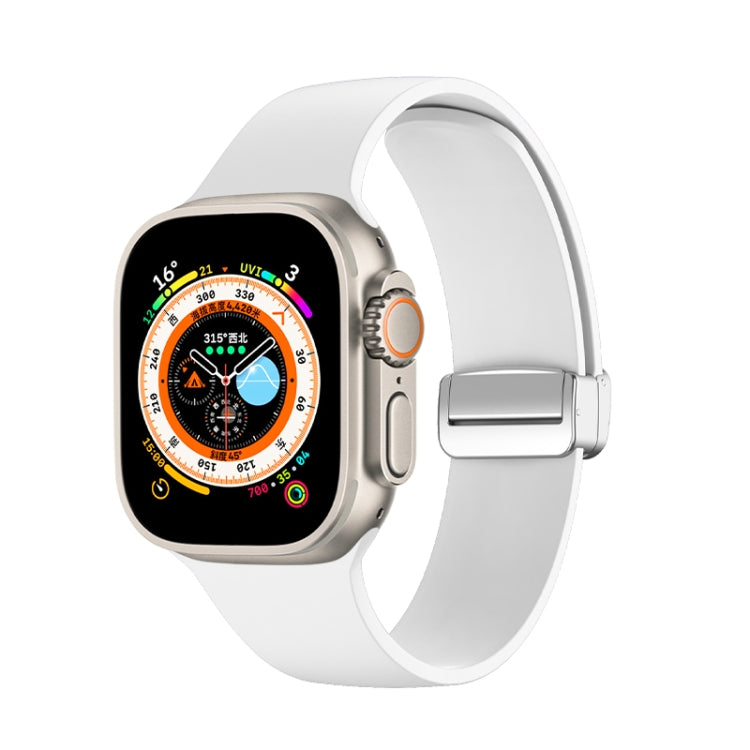 สายรัดนาฬิกาซิลิโคนหัวเข็มขัดพับได้ สำหรับ Apple Watch Ultra 49 มม. สำหรับ Apple Watch Series 8&7 45 มม. / SE 2&6&SE&5&4 44 มม. / 3&2&1 42 มม.