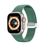 สายรัดนาฬิกาซิลิโคนหัวเข็มขัดพับได้ สำหรับ Apple Watch Ultra 49 มม. สำหรับ Apple Watch Series 8&7 45 มม. / SE 2&6&SE&5&4 44 มม. / 3&2&1 42 มม.