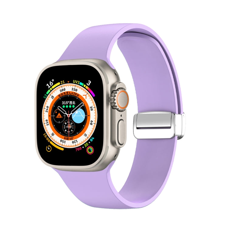 สายรัดนาฬิกาซิลิโคนหัวเข็มขัดพับได้ สำหรับ Apple Watch Ultra 49 มม. สำหรับ Apple Watch Series 8&7 45 มม. / SE 2&6&SE&5&4 44 มม. / 3&2&1 42 มม.