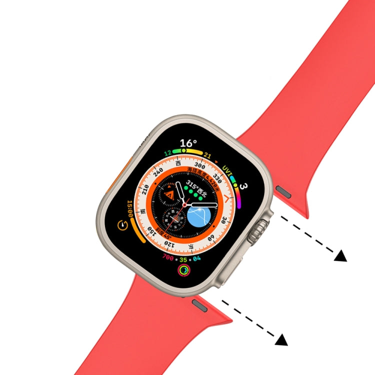 สายรัดนาฬิกาซิลิโคนหัวเข็มขัดพับได้ สำหรับ Apple Watch Ultra 49 มม. สำหรับ Apple Watch Series 8&7 45 มม. / SE 2&6&SE&5&4 44 มม. / 3&2&1 42 มม.