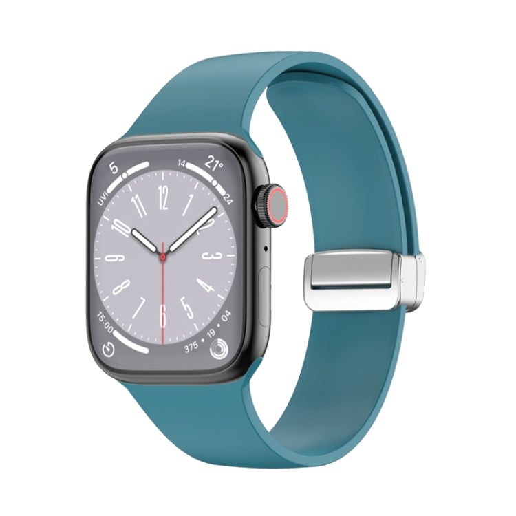 สายรัดนาฬิกาซิลิโคนหัวเข็มขัดพับได้ สำหรับ Apple Watch Ultra 49 มม. สำหรับ Apple Watch Series 8&7 45 มม. / SE 2&6&SE&5&4 44 มม. / 3&2&1 42 มม.