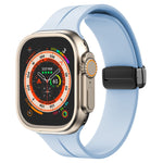 สายรัดนาฬิกาซิลิโคนสีพื้น สำหรับ Apple Watch Ultra 49 มม. / Series 8&7 45 มม. / SE 2&6&SE&5&4 44 มม. สำหรับ Apple Watch Series 8&7 41 มม. / SE 2&6&SE&5&4 40 มม. / 3&2&1 38 มม.