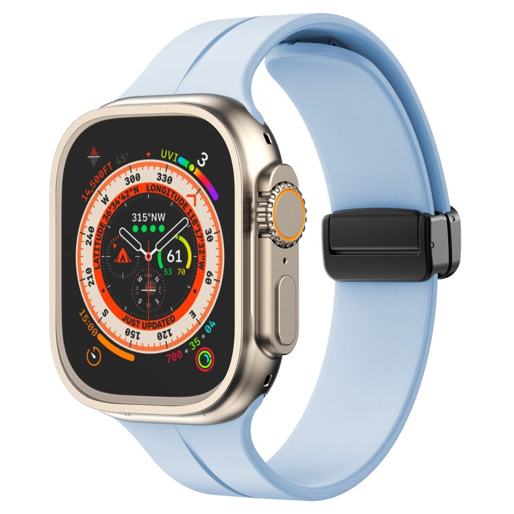 สายรัดนาฬิกาซิลิโคนสีพื้น สำหรับ Apple Watch Ultra 49 มม. / Series 8&7 45 มม. / SE 2&6&SE&5&4 44 มม. สำหรับ Apple Watch Series 8&7 41 มม. / SE 2&6&SE&5&4 40 มม. / 3&2&1 38 มม.