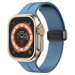 สายรัดนาฬิกาซิลิโคนสีพื้น สำหรับ Apple Watch Ultra 49 มม. / Series 8&7 45 มม. / SE 2&6&SE&5&4 44 มม. สำหรับ Apple Watch Series 8&7 41 มม. / SE 2&6&SE&5&4 40 มม. / 3&2&1 38 มม.