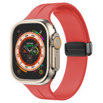 สายรัดนาฬิกาซิลิโคนสีพื้น สำหรับ Apple Watch Ultra 49 มม. / Series 8&7 45 มม. / SE 2&6&SE&5&4 44 มม. สำหรับ Apple Watch Series 8&7 41 มม. / SE 2&6&SE&5&4 40 มม. / 3&2&1 38 มม.