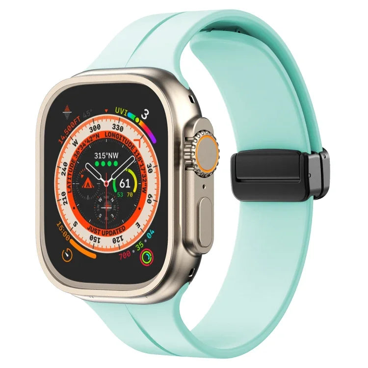 สายรัดนาฬิกาซิลิโคนสีพื้น สำหรับ Apple Watch Ultra 49 มม. / Series 8&7 45 มม. / SE 2&6&SE&5&4 44 มม. สำหรับ Apple Watch Series 8&7 41 มม. / SE 2&6&SE&5&4 40 มม. / 3&2&1 38 มม.