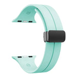 Solid Color Silicone Watch Band, For Apple Watch Ultra 49mm / Series 8&7 45mm / SE 2&6&SE&5&4 44mm, For Apple Watch Series 8&7 41mm / SE 2&6&SE&5&4 40mm / 3&2&1 38mm