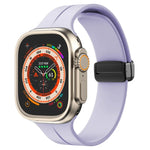 Solid Color Silicone Watch Band, For Apple Watch Ultra 49mm / Series 8&7 45mm / SE 2&6&SE&5&4 44mm, For Apple Watch Series 8&7 41mm / SE 2&6&SE&5&4 40mm / 3&2&1 38mm