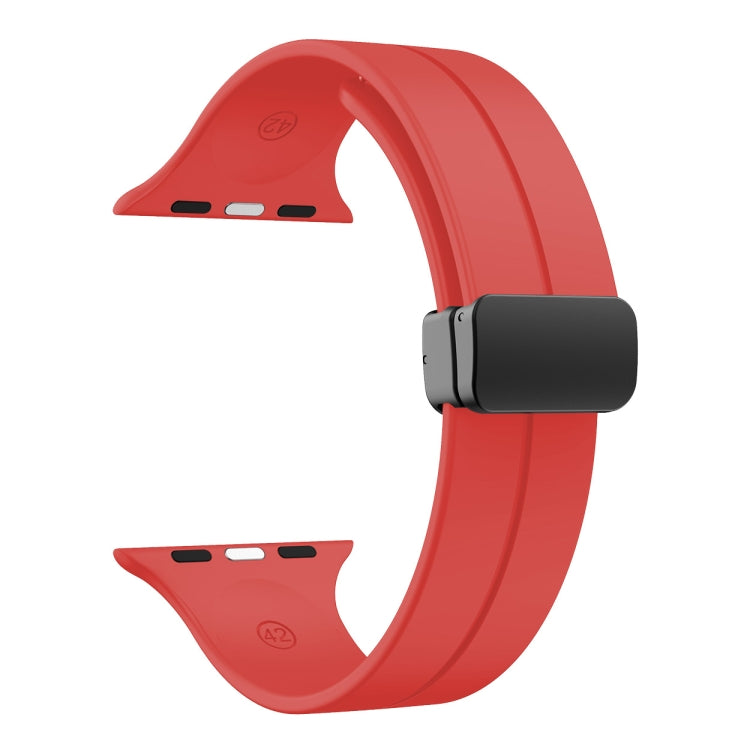 สายรัดนาฬิกาซิลิโคนสีพื้น สำหรับ Apple Watch Ultra 49 มม. / Series 8&7 45 มม. / SE 2&6&SE&5&4 44 มม. สำหรับ Apple Watch Series 8&7 41 มม. / SE 2&6&SE&5&4 40 มม. / 3&2&1 38 มม.