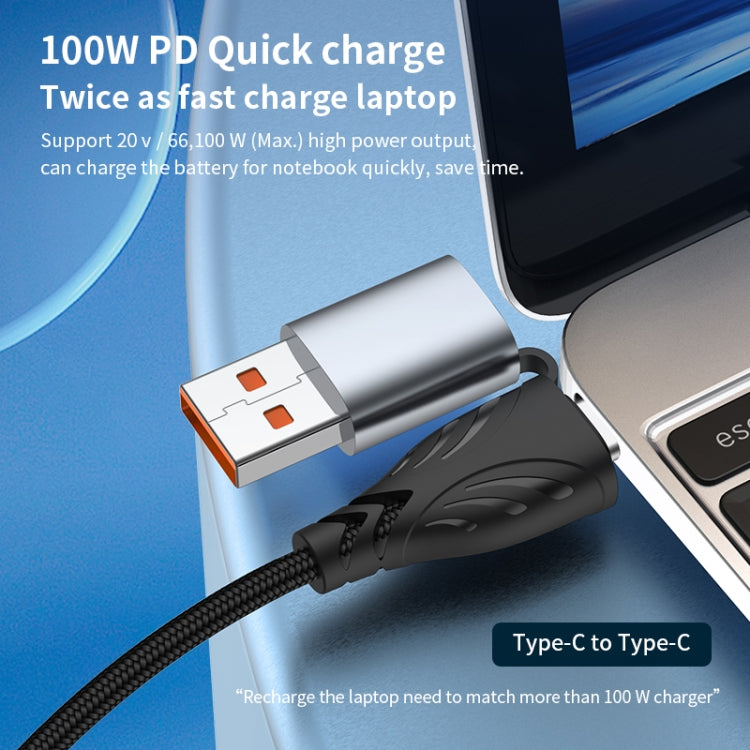 สายชาร์จและซิงค์ข้อมูล ADC-008 100W USB/Type-C เป็น Type-C + 8 Pin + Micro USB สองเป็นสาม รองรับชาร์จเร็วเต็มรูปแบบ, 1.2 เมตร, 2 เมตร
