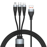 สายชาร์จ ADC-008 66W USB เป็น USB-C/Type-C + 8 Pin + Micro USB 3 in 1 รองรับการชาร์จเร็วและถ่ายโอนข้อมูลเต็มรูปแบบ, 1.2m, 2m