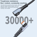 สายข้อมูล ADC-009 20W USB-C/Type-C เป็น 8 Pin แบบข้อศอกคู่ ความยาว 0.4 เมตร, 1 เมตร, 2 เมตร