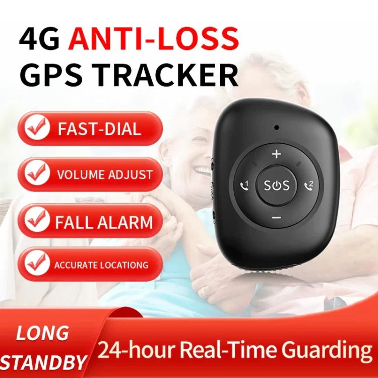 RF-V50 ปุ่ม SOS สำหรับผู้สูงอายุ กันน้ำ IP67 4G LTE 3G 2G GSM สัญญาณเตือนฉุกเฉิน เครื่องติดตาม GPS, RF-V50 (สีดำ), RF-V50 (สีแดง)