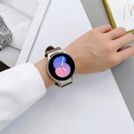 Grooved Genuine Leather Watch Band, For Samsung Galaxy Watch5 40mm / 44mm