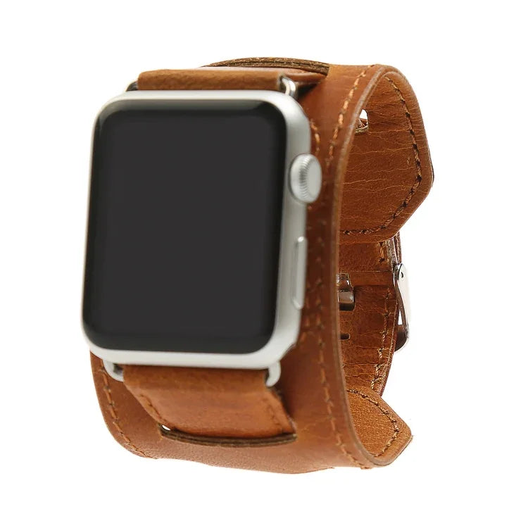 สายรัดนาฬิกาลายหนังม้าบ้า สำหรับ Apple Watch 5 & 4 ขนาด 40 มม. / 3 & 2 & 1 ขนาด 38 มม. สำหรับ Apple Watch 5 & 4 ขนาด 44 มม. / 3 & 2 & 1 ขนาด 42 มม.