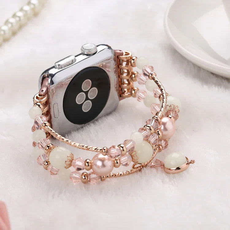 Luminous Agate Watchband, For Apple Watch 5 & 4 40mm / 3 & 2 & 1 38mm, For Apple Watch Ultra 49mm / Series 8&7 45mm / SE 2&6&SE&5&4 44mm / 3&2&1 42mm