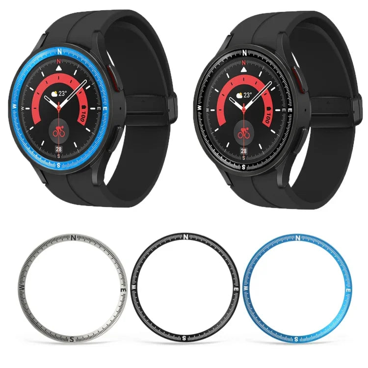 Compass Scale Metal Watch Bezel, For Samsung Galaxy Watch 5 Pro