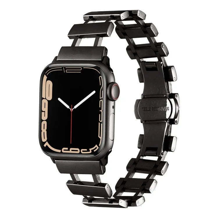 Hollow Stainless Steel Watch Band, For Apple Watch Ultra 49mm / Series 8&7 45mm, For Apple Watch Series 8&7 41mm / SE 2&6&SE&5&4 40mm