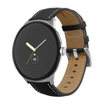 สายรัดนาฬิกาหนังแท้เย็บขอบหางแหลม สำหรับ Google Pixel Watch 4 / 3 / 2 / 1 41 มม.
