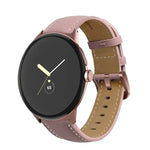 สายรัดนาฬิกาหนังแท้เย็บขอบหางแหลม สำหรับ Google Pixel Watch 4 / 3 / 2 / 1 41 มม.