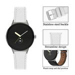 สายรัดนาฬิกาหนังแท้หางกลม สำหรับ Google Pixel Watch 4 / 3 / 2 / 1 41 มม.