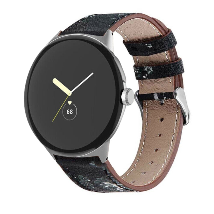 สายรัดนาฬิกาหนังแท้หางกลม สำหรับ Google Pixel Watch 4 / 3 / 2 / 1 41 มม.