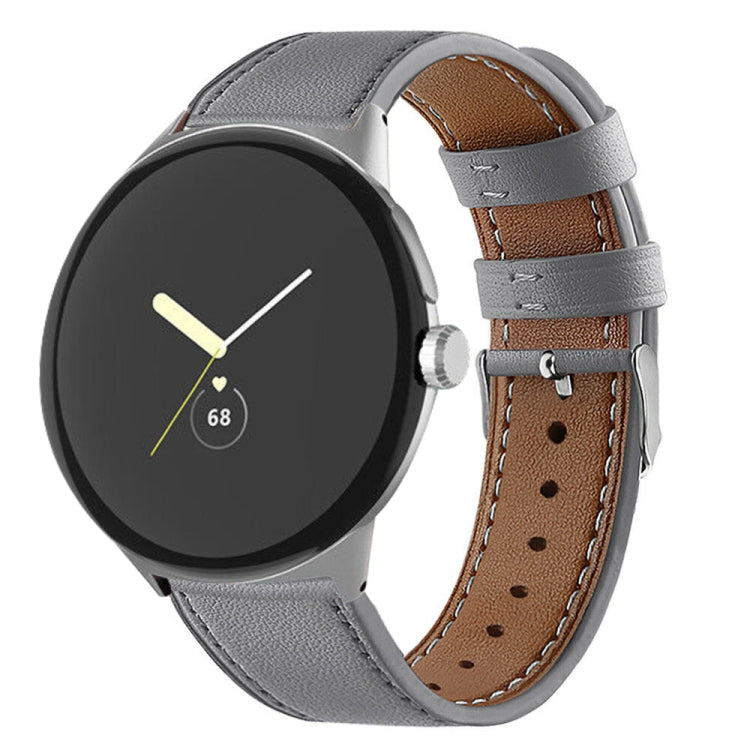 สายรัดนาฬิกาหนังแท้หางกลม สำหรับ Google Pixel Watch 4 / 3 / 2 / 1 41 มม.