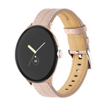 สายรัดนาฬิกาหนังแท้ร่อง สำหรับ Google Pixel Watch 4 / 3 / 2 / 1 41 มม.