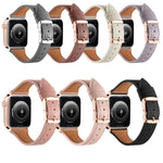 สายรัดนาฬิกาหนังแท้ระบายอากาศได้ สำหรับ Apple Watch ซีรีส์ 8&7 45mm / SE 2&6&SE&5&4 44mm / 3&2&1 42mm, ซีรีส์ 8&7 41mm / SE 2&6&SE&5&4 40mm / 3&2&1 38mm