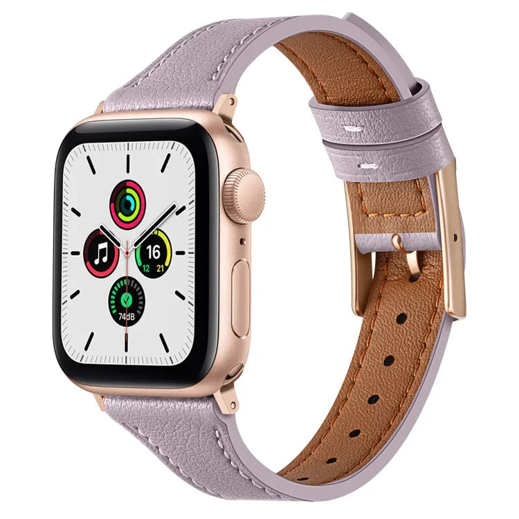 สายรัดนาฬิกาหนังแท้ระบายอากาศได้ สำหรับ Apple Watch ซีรีส์ 8&7 45mm / SE 2&6&SE&5&4 44mm / 3&2&1 42mm, ซีรีส์ 8&7 41mm / SE 2&6&SE&5&4 40mm / 3&2&1 38mm