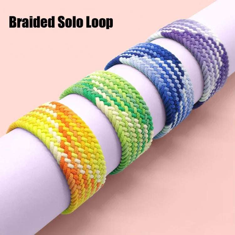 สายรัดนาฬิกาถักไนลอนแบบรอบเดียว สำหรับ Apple Watch ซีรีส์ 8&7 41mm / SE 2&6&SE&5&4 40mm / 3&2&1 38mm, สำหรับ Apple Watch ซีรีส์ 8&7 41mm, 155mm, สำหรับ Apple Watch ซีรีส์ 8&7 41mm, 155mm