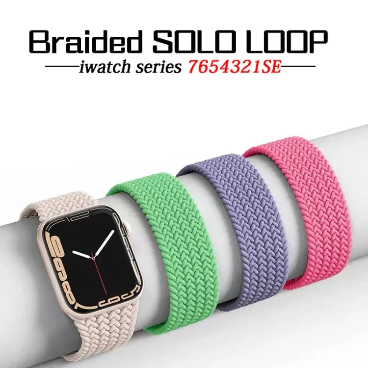 สายรัดนาฬิกาถักไนลอนแบบรอบเดียว สำหรับ Apple Watch ซีรีส์ 8&7 41mm / SE 2&6&SE&5&4 40mm / 3&2&1 38mm, สำหรับ Apple Watch ซีรีส์ 8&7 41mm, 155mm, สำหรับ Apple Watch ซีรีส์ 8&7 41mm, 155mm