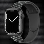 สายรัดนาฬิกาซิลิโคนคาร์บอนไฟเบอร์ สำหรับ Apple Watch Ultra 49mm / ซีรีส์ 8&7 45mm / SE 2&6&SE&5&4 44mm / 3&2&1 42mm, สำหรับ Apple Watch ซีรีส์ 8&7 41mm / SE&SE&5&4 40mm / 3&2&1 38mm