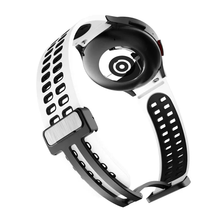 Double-row Hole Folding Buckle Silicone Watch Band, For Samsung Galaxy Watch5 Pro