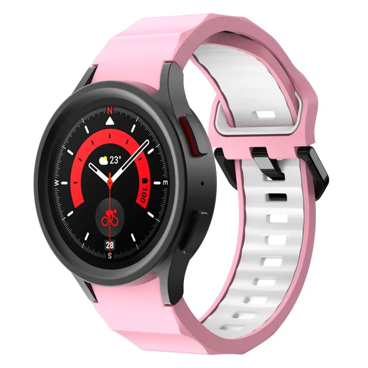 สายรัดนาฬิกาซิลิโคนสองสี Wave สำหรับ Samsung Galaxy Watch5 Pro