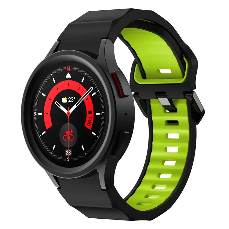 สายรัดนาฬิกาซิลิโคนสองสี Wave สำหรับ Samsung Galaxy Watch5 Pro