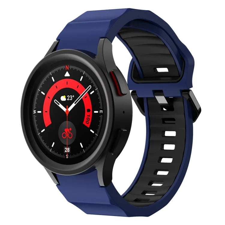 สายรัดนาฬิกาซิลิโคนสองสี Wave สำหรับ Samsung Galaxy Watch5 Pro