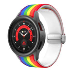 สายรัดนาฬิกาซิลิโคนพิมพ์ลายแม่เหล็ก สำหรับ Samsung Galaxy Watch5
