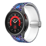 สายรัดนาฬิกาซิลิโคนพิมพ์ลายแม่เหล็ก สำหรับ Samsung Galaxy Watch5
