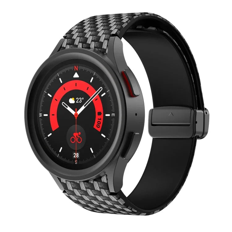 สายรัดนาฬิกาซิลิโคนพิมพ์ลายแม่เหล็ก สำหรับ Samsung Galaxy Watch5
