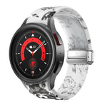 สายรัดนาฬิกาซิลิโคนพิมพ์ลายแม่เหล็ก สำหรับ Samsung Galaxy Watch5