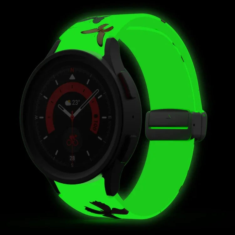 สายรัดนาฬิกาซิลิโคนพิมพ์ลายแม่เหล็ก สำหรับ Samsung Galaxy Watch5